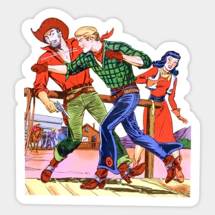 Western Punch Vintage Sticker